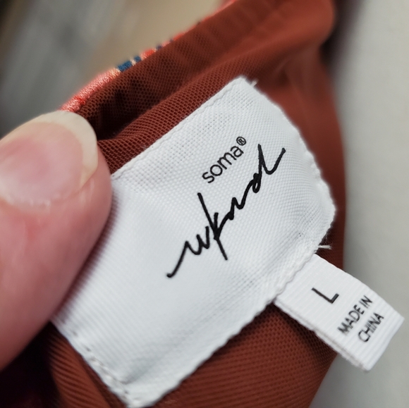 Soma dress built-in bra with removable pads size L with 3 tiered skirt. NWO tag - Picture 3 of 7